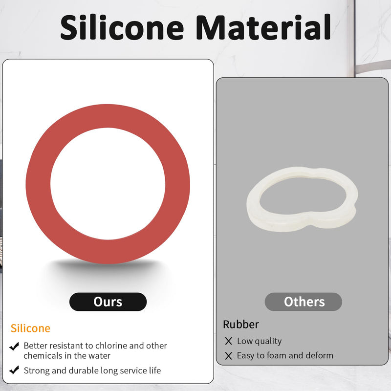 Flush Valve Seal for Mansfield, Upgraded Silicone Material 160 Toilet Parts Replacement for Mansfield models 210 and 211 Flush Valves, Toilet Gasket Equivalent to 630-0030, 2Pcs