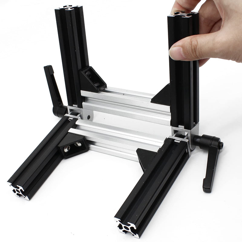 4 Sets 2020 Aluminum Extrusion Pivot Joint Bracket 2020 Swivel Mount Hinge Connector with Handles Bolts Nuts 4Pcs Pivot Joint with Bolt Nut