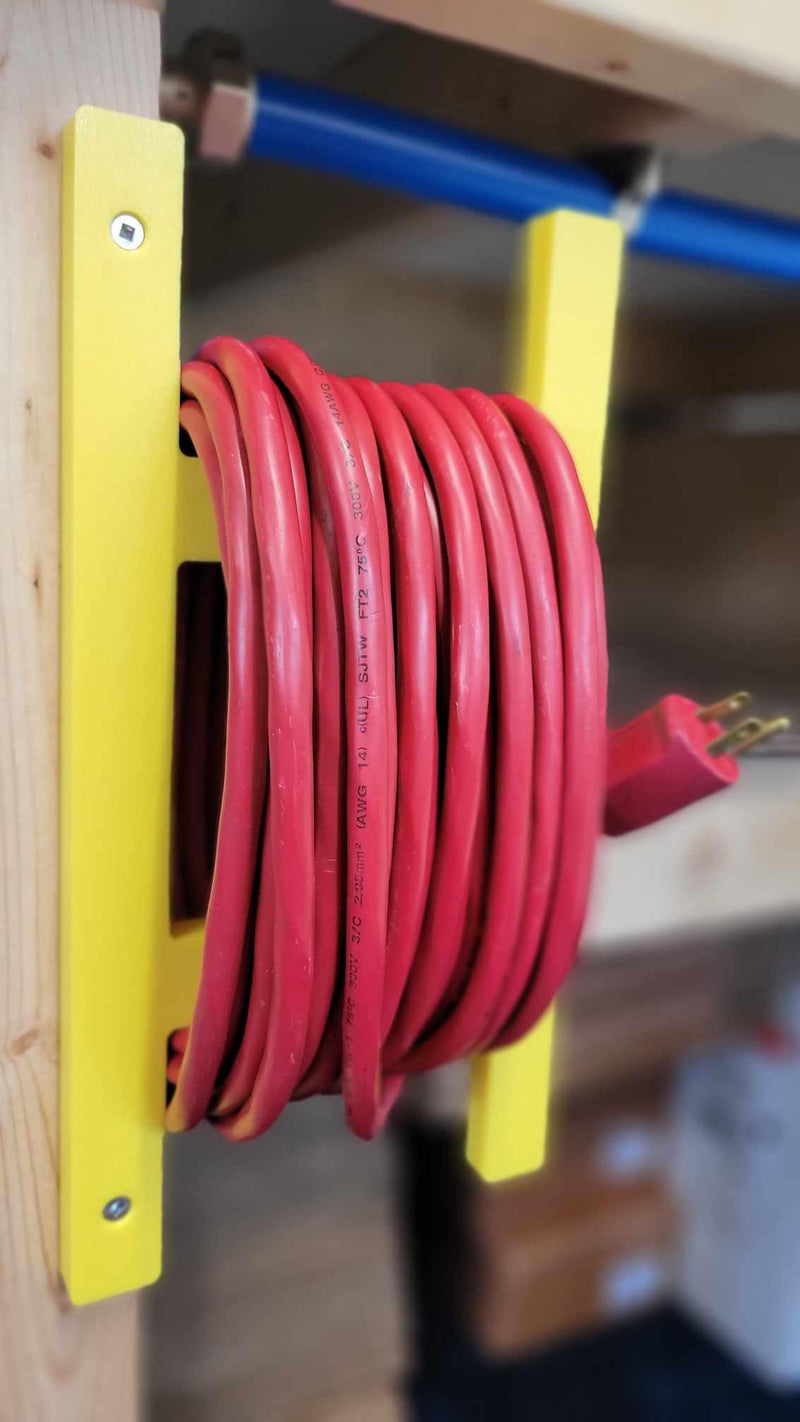 Poly Heavy Duty Extension Cord Storage Reel, Yellow Cord Organizer Wrap-Holds 100 feet (2pk) 2
