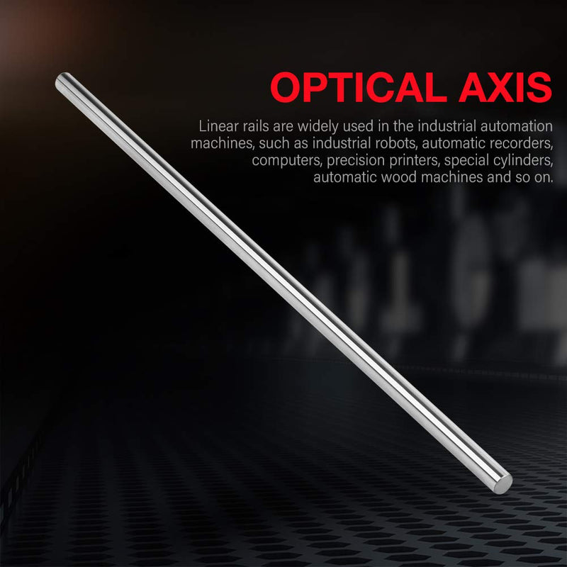 Metal Rod, Steel Rod, 15mm 500mm Steel Round Bar Linear Steel Rod Linear Chrome Plated Carbon Steel Rod Harden Cylinder Bar for Automatic recorders Metal Rods Steel Stick