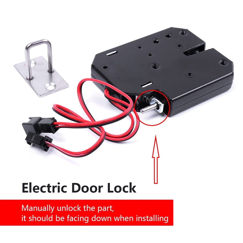 ATOPLEE Electronic Cabinet Lock, DC 12V 2A Power Control Door Lock for Cabinet Drawer Pantry Locker (73X 58 X 13mm) 73X 58 X 13mm, K01