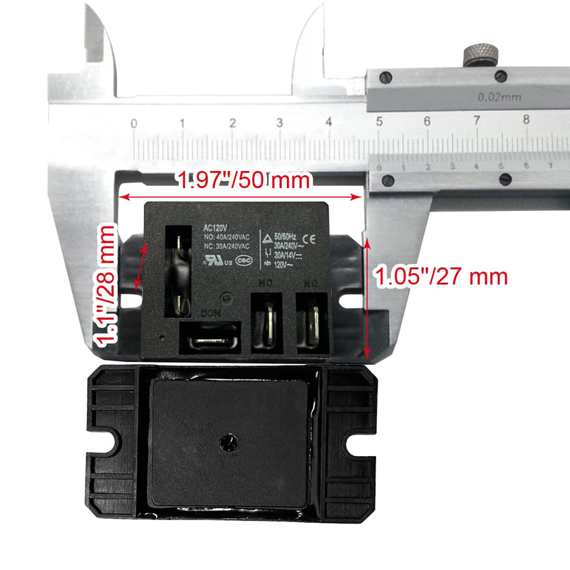 4Pcs Miniature Power Relay 30A, AC120V Coil, SPDT(1NO 1NC) Mini 120 Volt Relays with Quick Connect Wires NT90 AC120V-4Pcs AC120V x 4