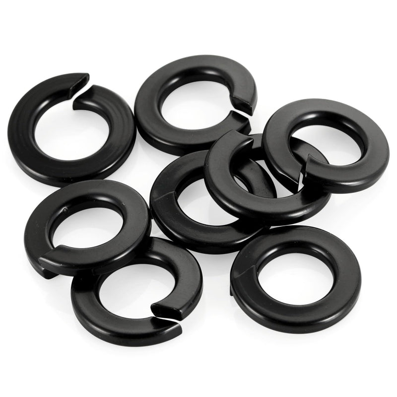 M6 Black Spring Lock Washer, 304 Stainless Steel, Black Coating Split Lock Washer Elastic Gasket, for Screws Fasteners, 50 PCS M6