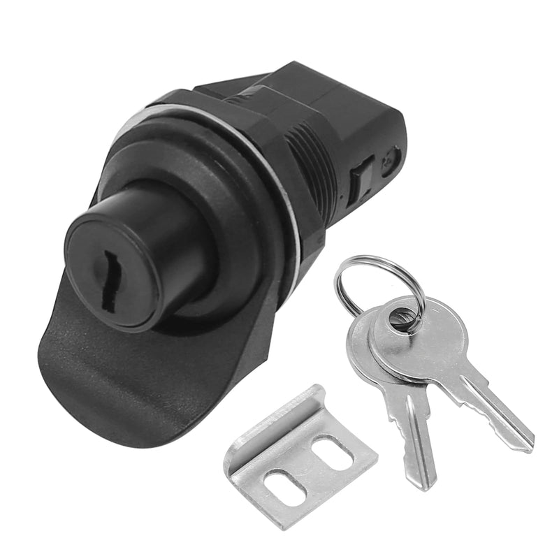 Push Button Latch Replacement for Southco 93-303, Push Button Lock Glove Box Latch for Marine Radio Box Truck Tool Box Golf Cart Boat Motorcycle Glovebox Push Lock (1, Black) 1