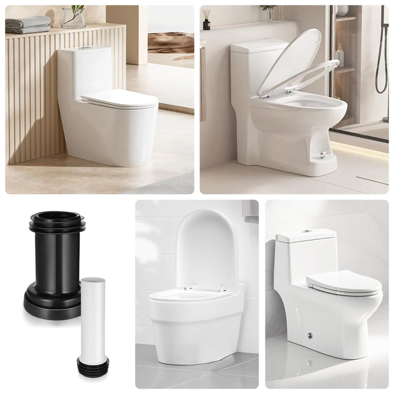 Wall Hung Toilet Connector Parts 2pcs Wall Hung Toilet Drain Pipe Plastic Toilet Connecting Pipe Rear Discharge for Bathroom