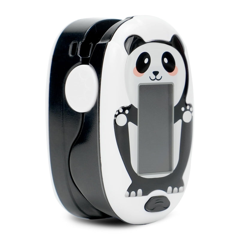 Panda Pediatric Pulse Oximeter for Kids (2+), Children Oxygen Monitor Fingertip with 20 × Memory, Blood Oxygen Saturation Monitor with Alarm, Batteries and Lanyard