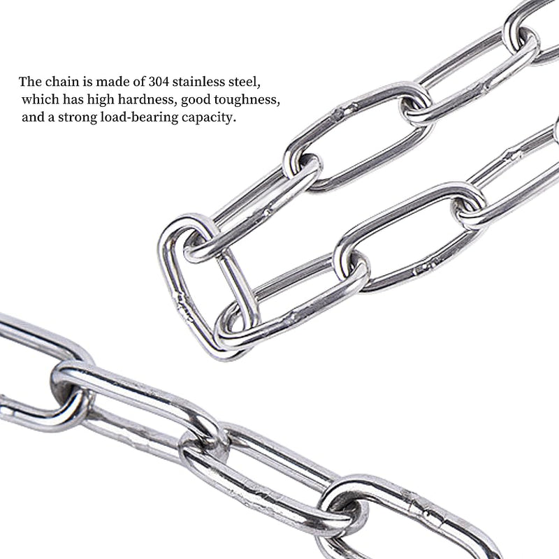 2Pcs Heavy Gate Chain Lock,Stainless Steel Gate Latches Link Lock with 4 Quick Locking Carabiner Clip Hooks for Livestock Horse Goat Cows Stall,Outdoor Fence Gate,20inch