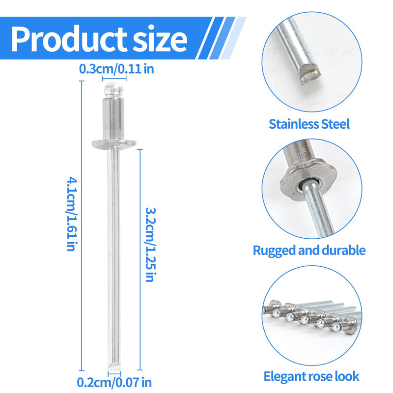 10pcs Rosette Rivets Stainless Steel, VIN Door Tag with GM AMC Cars