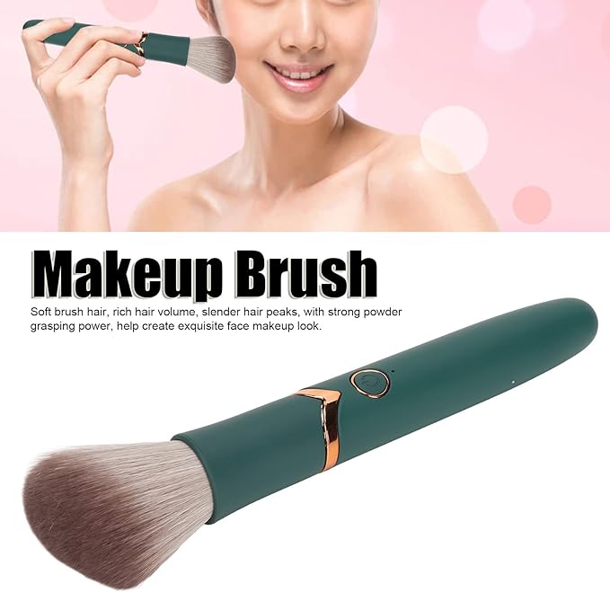 HUAOSN Electric Makeup Brush, USB Rechargeable 10 Gear Vibrating Makeup Portable Waterproof Beauty Brush Cleaner with 180mAh Lithium Battery with Pet ID Card - NewNest Australia
