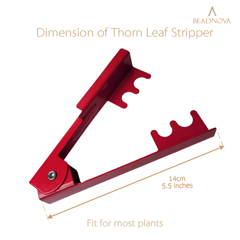 BEADNOVA Rose Thorn Stripping Tool - Thorn Remover Metal Stripper for Floral DIY and Gardening (3pcs, Red, Green and Pink) 3pcs