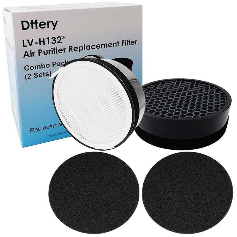 Dttery Replacement Filter for Levoit LV-H132 Air Purifier, Part LV-H132-RF