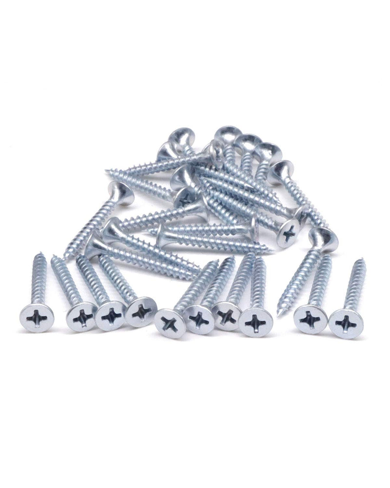 200pcs #6 x 1-1/8" Flat Head Phillips Drywall Screws Fine Thread Sharp Point Wood Screw, Carbon Steel 1022A, Zinc Coated #6 x 1-1/8" 200