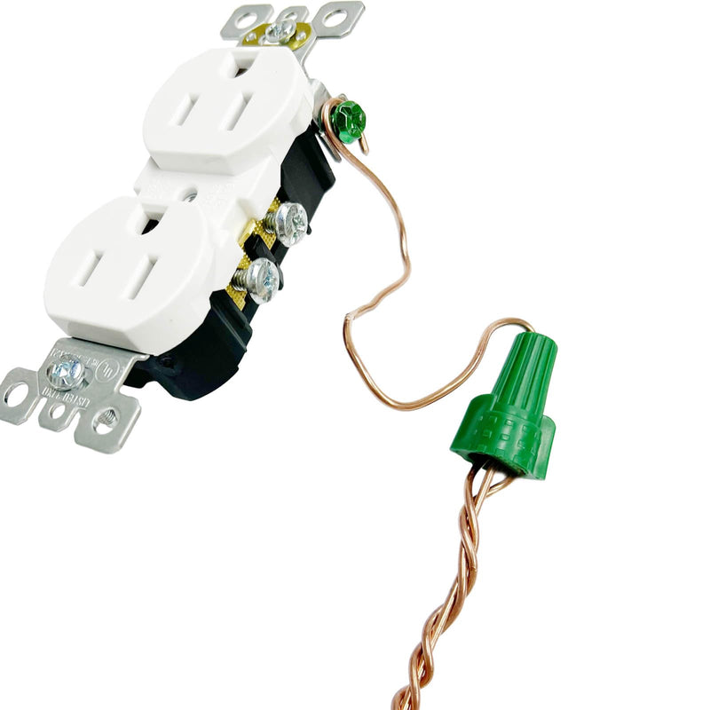 Ground Wire Connectors Nuts with Hole Dicio 50PCs Green Wire Connector Electrical Caps Electrical Ground Nuts for 14-10 Awg 50