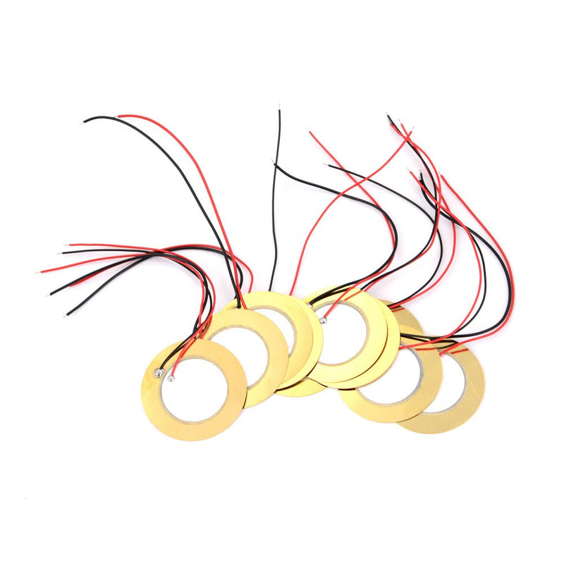 10PCS 15MM/20MM Piezo Elements Sounder Sensor Trigger Drum Disc 6.5KHZ + Wire Copper (20MM)