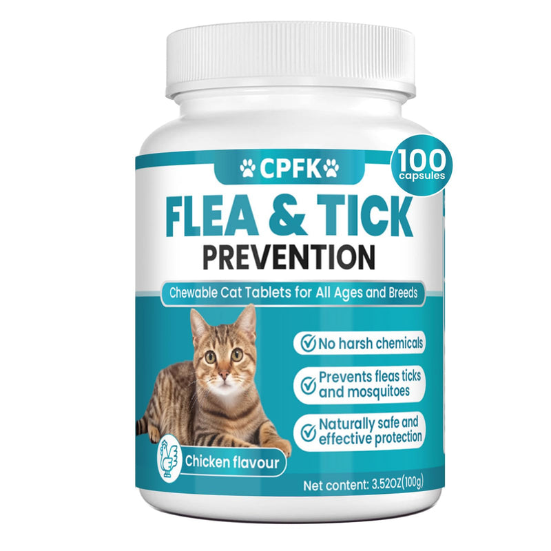 Chewable Flea Treatment for Cats Flea and Tick Prevention for Cats Chewable-Fleas Chewables for Cat 100 Chewables