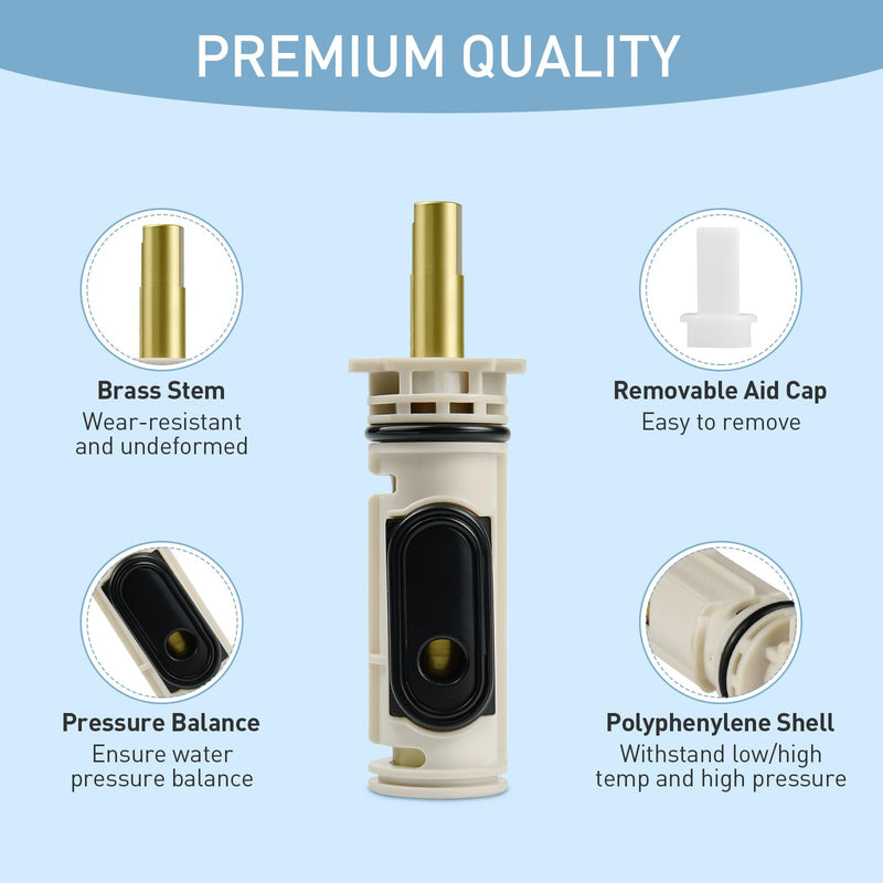 1222 Cartridge Kit Compatible with Moen Posi Temp Valve Tub Shower Faucet Single Handle, Incloud 104421 Cartridge Puller remaoval Tool and Handle Adapter Kit 116653 cartridge+removal tool+adapter