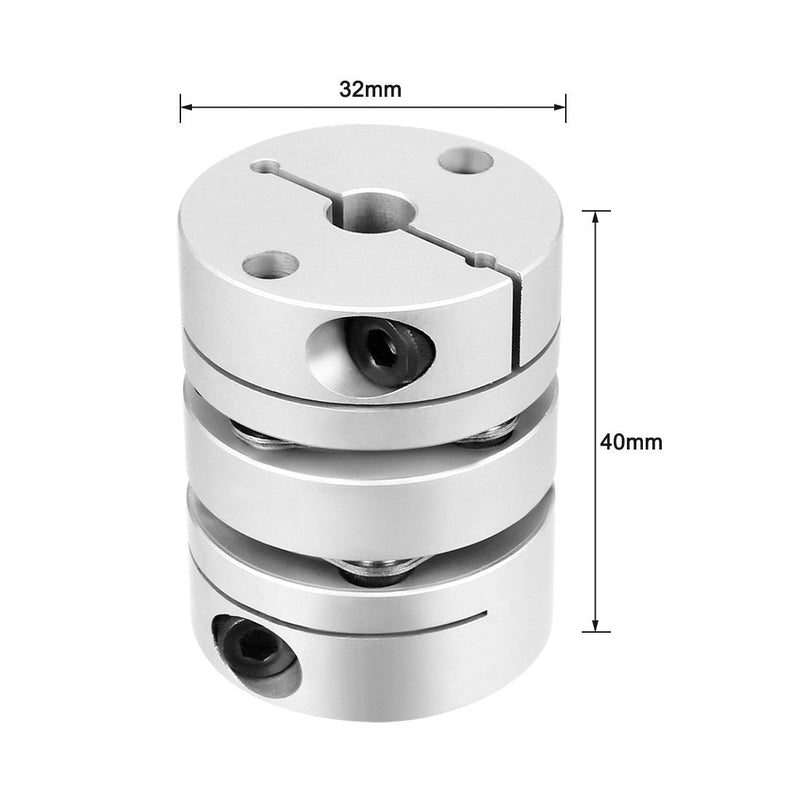uxcell 10mmx14mm Clamp Tight Motor Shaft 2 Diaphragm Coupling Coupler 10-14mm