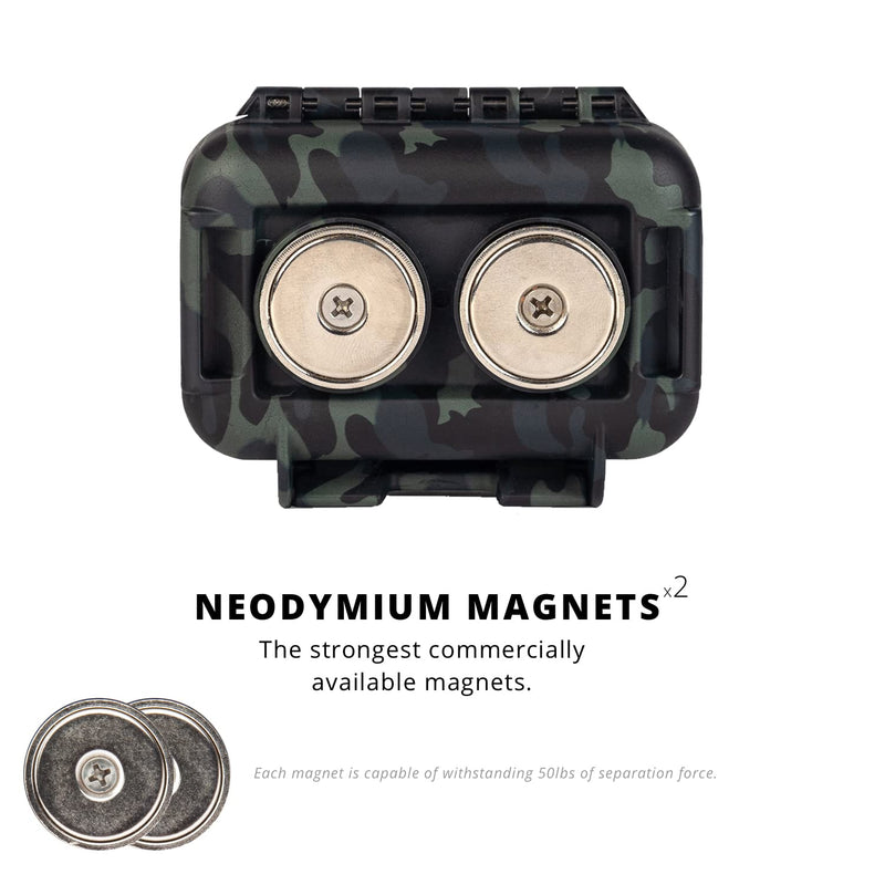Hide a key outside with our magnetic key box for under car, hide key holder for outside, secure spare key hider with 2 Strong Neodymium Magnets