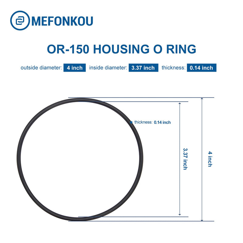 OR-150 Housing O Ring Seal for Culligan Water Filter Replacement Model WH-S200-C, 3WH-STD-S01, HDG2VS4 (4/Pack)