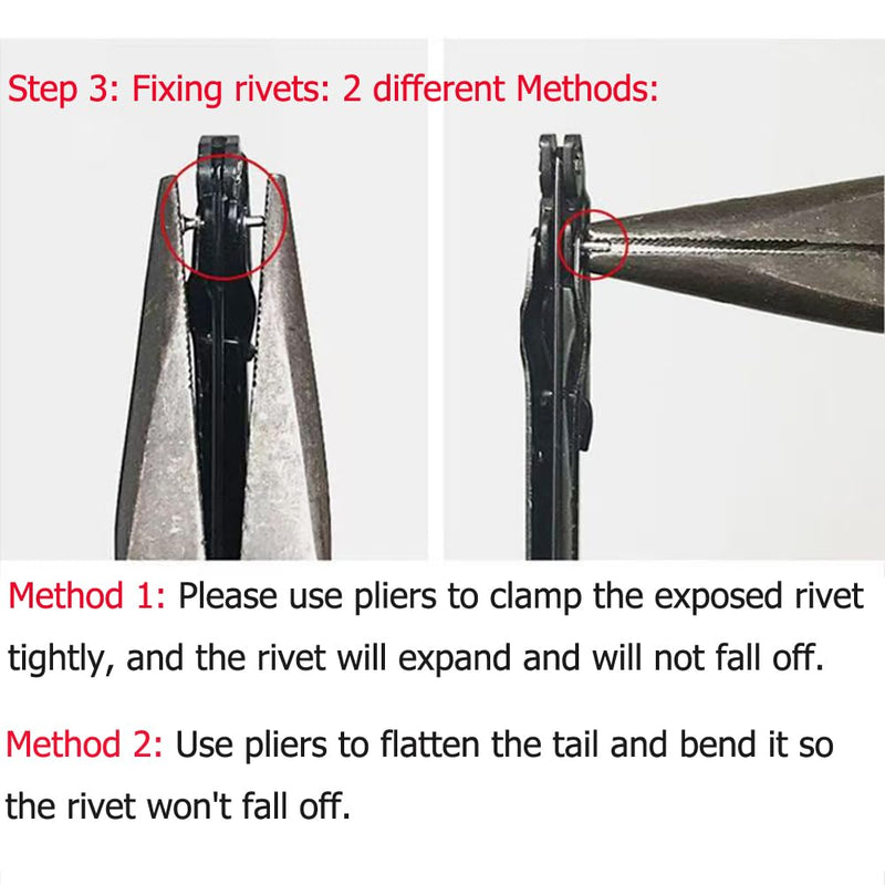 18 Pack Portable Umbrella Rivet Tubular Pins Replacement 1.3mm Joint Nail Connector for Travel Folding Rain Umbrellas Frame Repair Stretcher Rib Support Parts 9mm 8.2mm 7.5mm Post