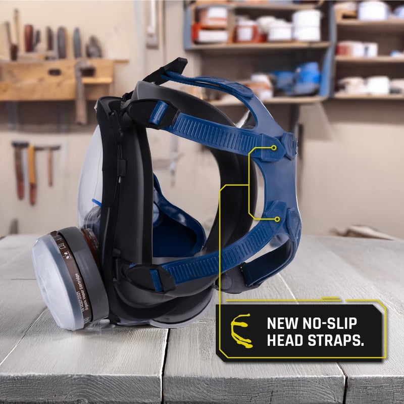 Parcil Distribution Full Face Respirator with Filter Black