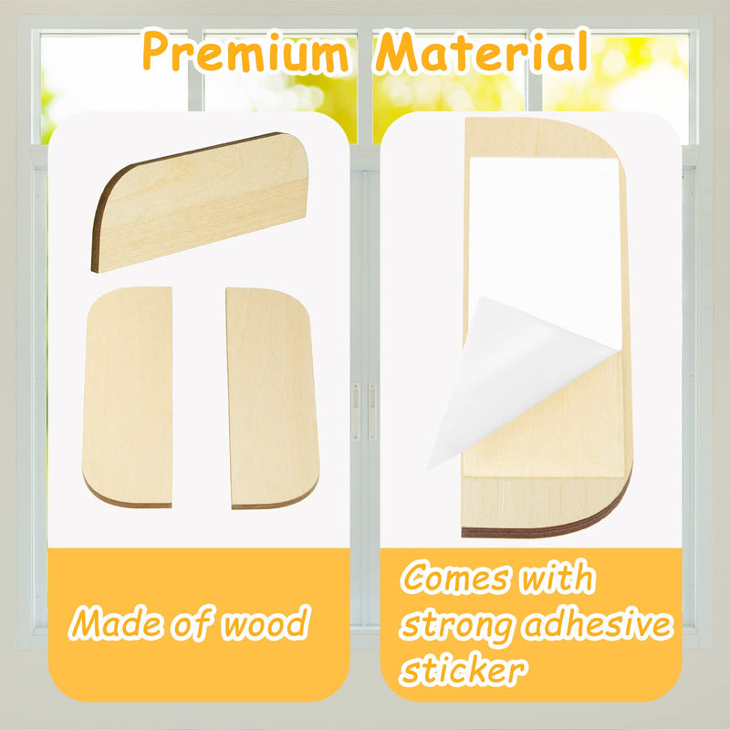 3.5 Inch Hinge Repair Wooden Plate Door Hole Cover Plate Wooden Hinge Filler Plate Wood Hinge Repair Kit Kitchen Cabinet Hinges Cabinet Door Hinge Blanks with Double Sided Tapes (8 Pack) 8