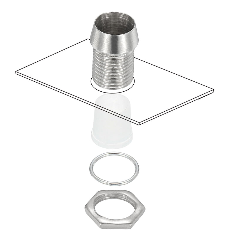 PATIKIL 5mm Emitting Diode Holder, 20 Pcs Aluminum LED Holder Clip Mounting Bracket Socket Cap for Lamp Bulb Bezel Mount Panel LED Display, Silver