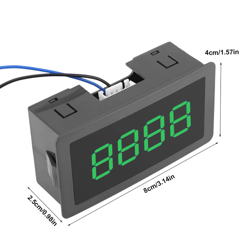 FLEXMAN LED Up Down Counter, 0 9999 4 Digit DC LED Digital Display Counter, Plus Minus Panel Counter Meter with Cable for Automation Equipment (Green) Green