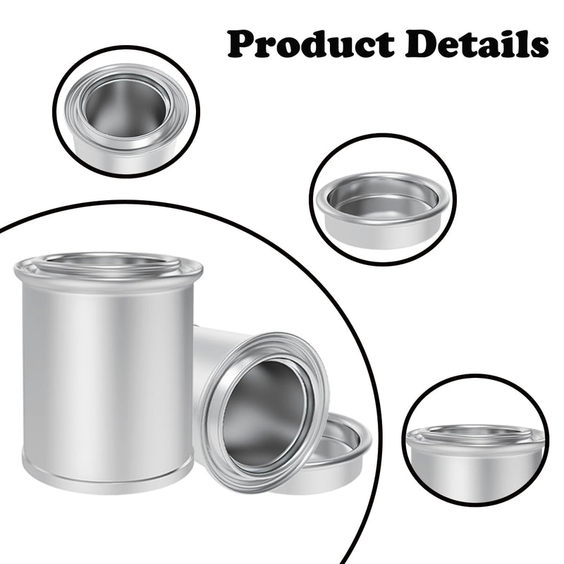 Empty Paint Cans with Lids(1/4 Pint),Touch Up Cup,1/2 Cup,24 Pack 24 Pack