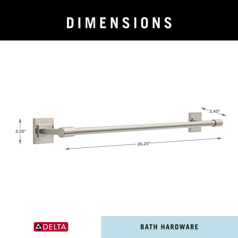 Delta Faucet McLaren (1-Pack) 24" Bathroom Towel Rack/Bar, SpotShield Brushed Nickel, Wall Mounted MCL24-BN