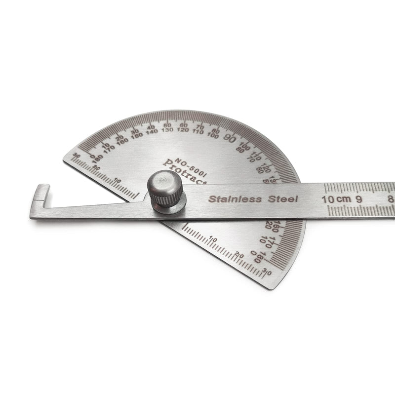 Angle Protractor,Stainless Steel Angle Ruler Finder 0-180 Degrees,10 cm Woodworking Ruler, Angle Measure Tool, Angle Finder Ruler, Craftsman Angle Measure Tool