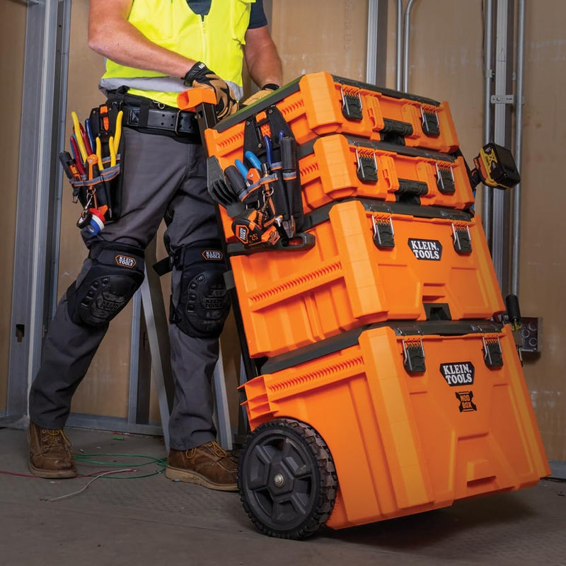 Klein Tools 55834MB MODbox Tool Pouch, Electrician Pouch, Quickly Attach and Release from Tool Belts and MODBox Rail System 161-inches Wide 6-Pocket Pouch