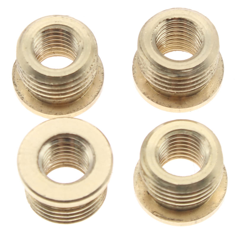 FDXGYH 2 Pcs Male 1/8 IP (3/8") to Femle 1/4-27 Lamp Finial Cap Tapped of Top Adapter Copper Lamp Holder Finial Full Thread Adapter 2pcs