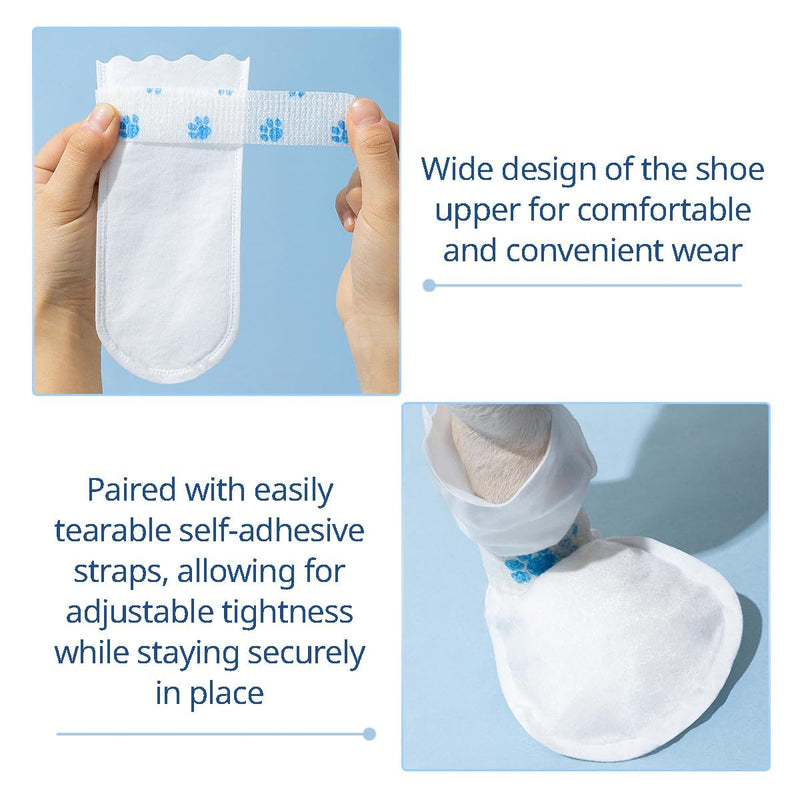 MANON ROSA Duck Shoes for Real Ducks 6-Pair Waterproof & Disposable Booties with Self-Adhesive Bandage for Waterfowl Wound Foot Care Bumblefoot (Waterproof Version,Small) Waterproof Version Small