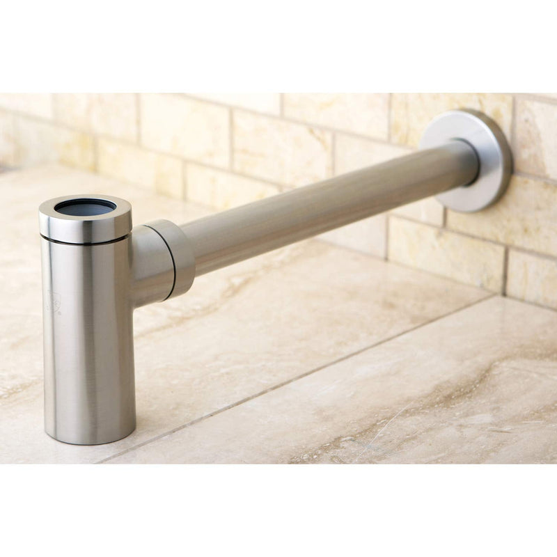 Kingston Brass DD8108 Fauceture Modern Bottle-Trap 12-Inch Vessel Sink Drain, Brushed Nickel