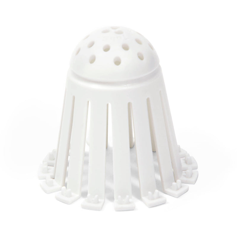 TubShroom Toss 21pk Disposable Bath Tub Drain Strainers - Hair Catcher Snare for Shower Bathtub to Prevent Clogged Drains, Traps Human and Pet Hair, One Year Supply (White) White