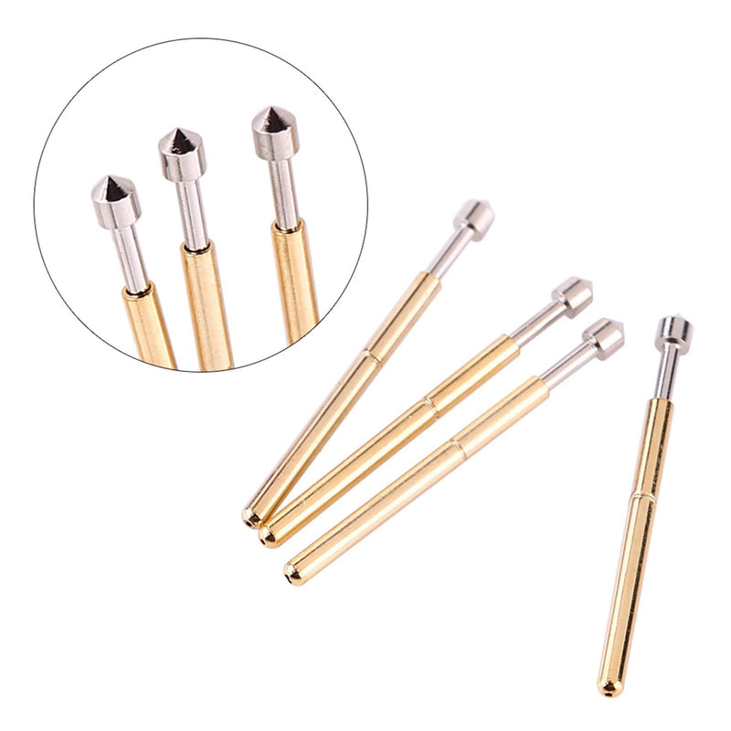 Spring Test Probes, 100Pcs P75-E2 High Accuracy Round Pogo Pins for PCB Board Testing Contact