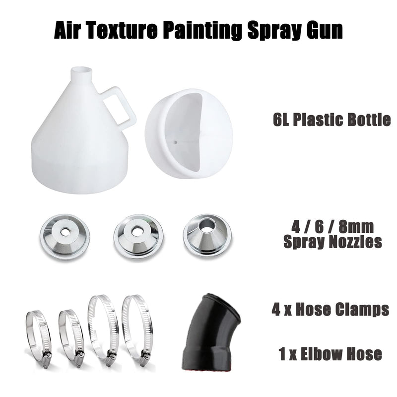4/6/8mm Nozzles 6L Drywall Texture Painting Sprayer, Elbow 1