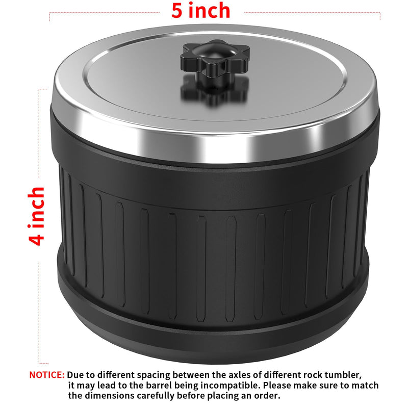 Rock Tumbler Barrel Extral Large Capacity 2.5 Lbs 5 x 4 inch, Rubber Material, with Durable Leak-proof Lid