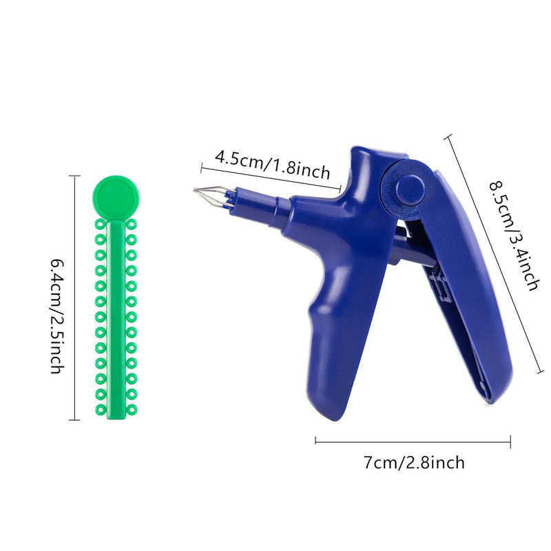 Dental Orthodontic Ligature Ties and Orthodontic Ligature Gun Dispenser, Teeth Orthodontic Ligature Ring Rubber Bands (Multi-color) 1040pcs (Ligature Gun and Ligature Ties)