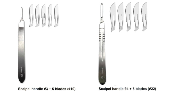 28 Piece Complete Dissection Kit with Dissecting Scissors, Forceps, Scalpels, Teasing Needles, Probes, and Deluxe Leather Case