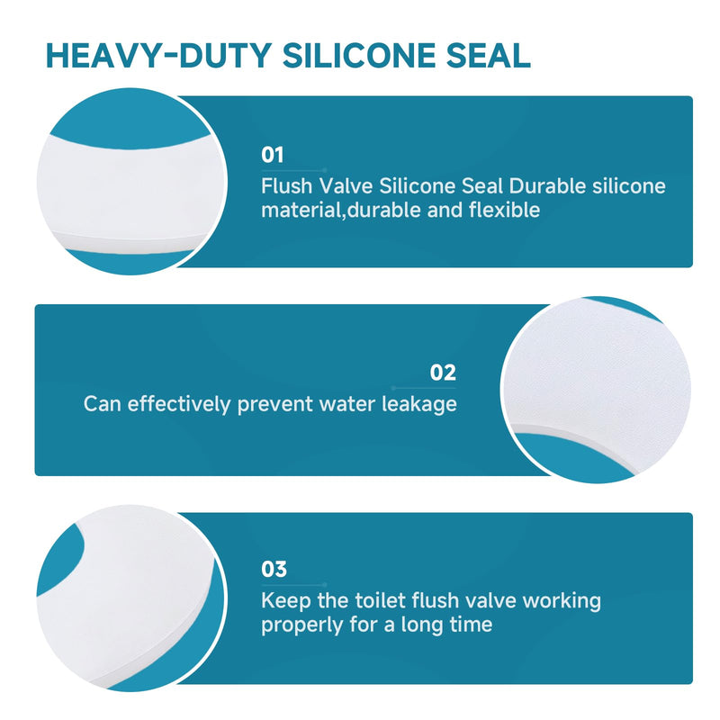 (2 Pack) for Flush Valve Silicone Seal Gasket/Toilet Flush Valve Seal Clear Compatible with Caroma M5