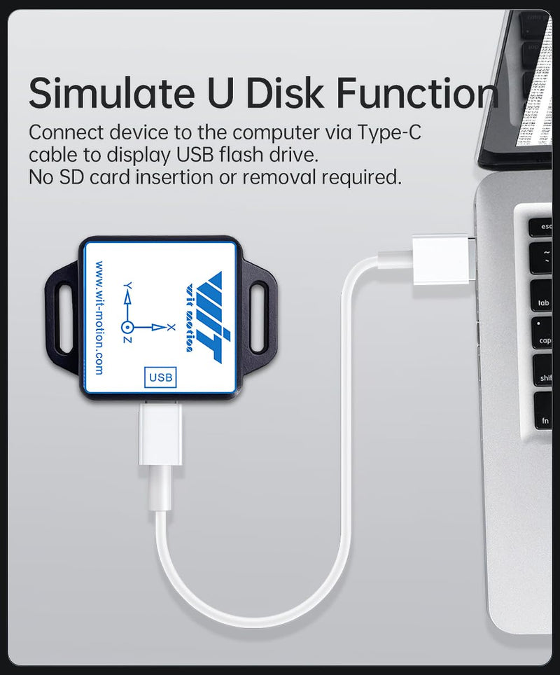 【9-Axis Offline Accelerometer Data Logger】WT901SDCL-BT50 Bluetooth 5.0 Remote Reading SD Card Accelerometer, 9-axis Gyroscope+Angle(XY 0.05°)+Magnetometer, MPU9250 200Hz Inclinometer with 16G SD Card