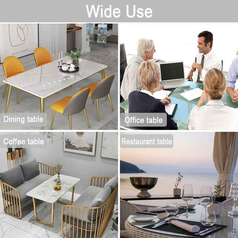 Extremely Soft Glass Table Top Bumper, Anti Slide and Scratch for Glass Table, Transparent Non-Adhesive Rubber Pads for Glass Table Top Spacer. to Avoid The Movement of Glass (Round & Square, 20 PCS) Round & Square