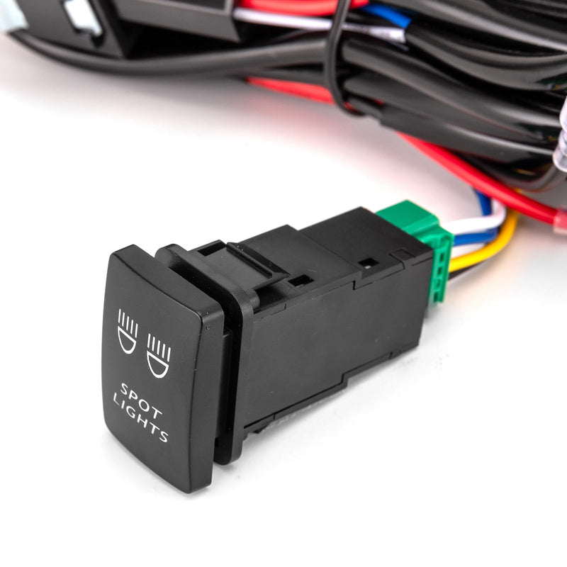 Wsays Spot Light Wiring Harness Push Button Switch Kit Compatible with Tacoma 4Runner Tundra Highlander Camry 2006-On