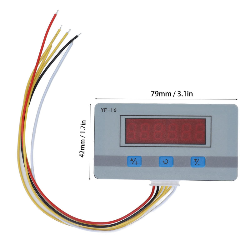 Digital Display Counter Digital Counter 1‑999999 Times Auto Detection Tally 5‑24V YF‑16 for Industrial Control