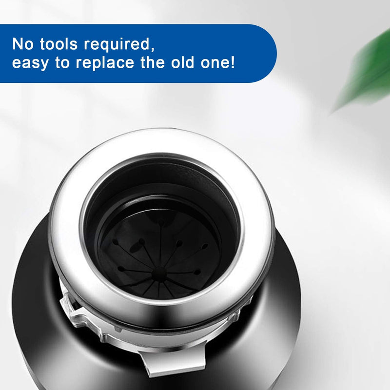 Garbage Disposal Splash Guard Collar Sink Baffle, Food Waste Disposer Parts Accessories, 3-1/8 Inch Multi-function Drain Plugs for Garbage Disposals by CLEESINK 3.125 inch Black