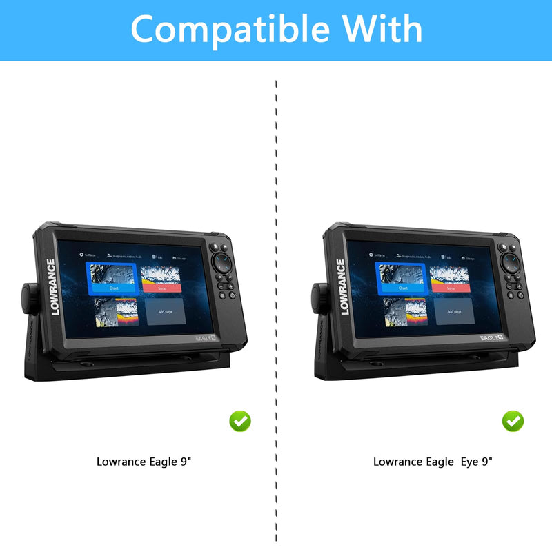 Fish Finder Protective Silicone Skin Case and Sun Cover for Lowrance Eagle Eye 9’’ and Lowrance Eagle 9’’– Full-Coverage, Anti-Scratch, Non-Slip Case（Black）