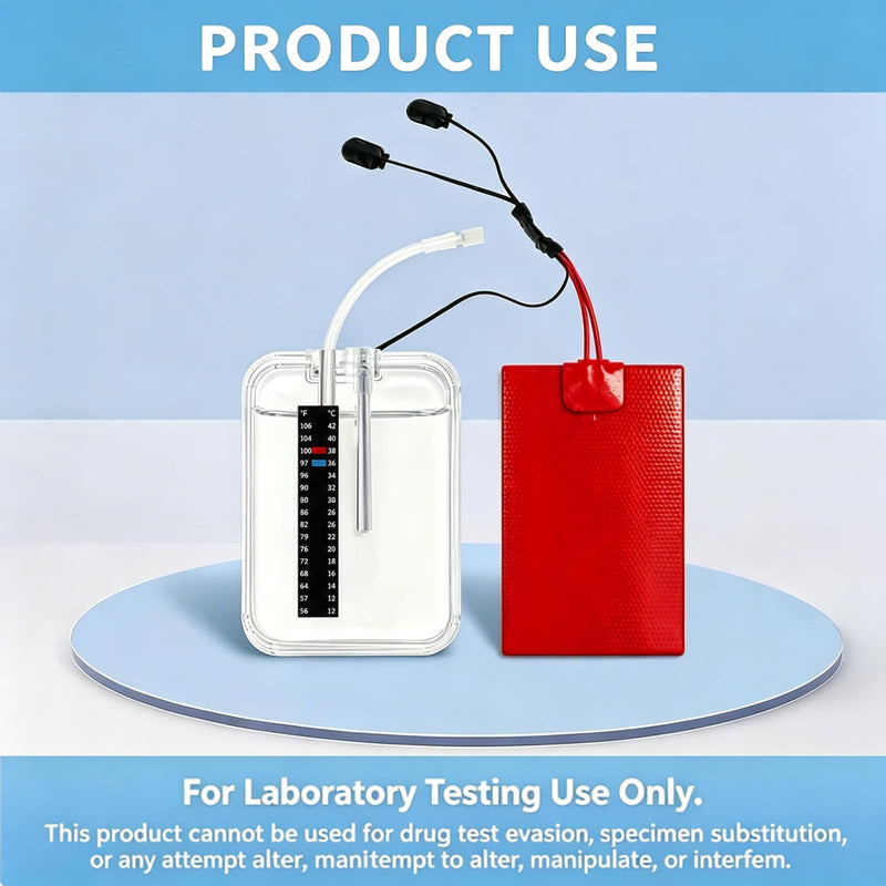 Laboratory Liquid Sample Handling Kit, Includes Storage Bag, Temperature Strip, Heating Pad and Sample Transfer Syringe, for Laboratory Testing Use Only