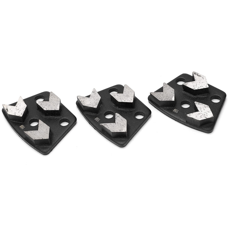 Diamond Grinding Disc, 3Pcs Trapezoid Diamond Floor Grinding Pad Disc Concrete Grinding Shoes 16#, Smooth Surface and incisive Teeth, Easy to Carry